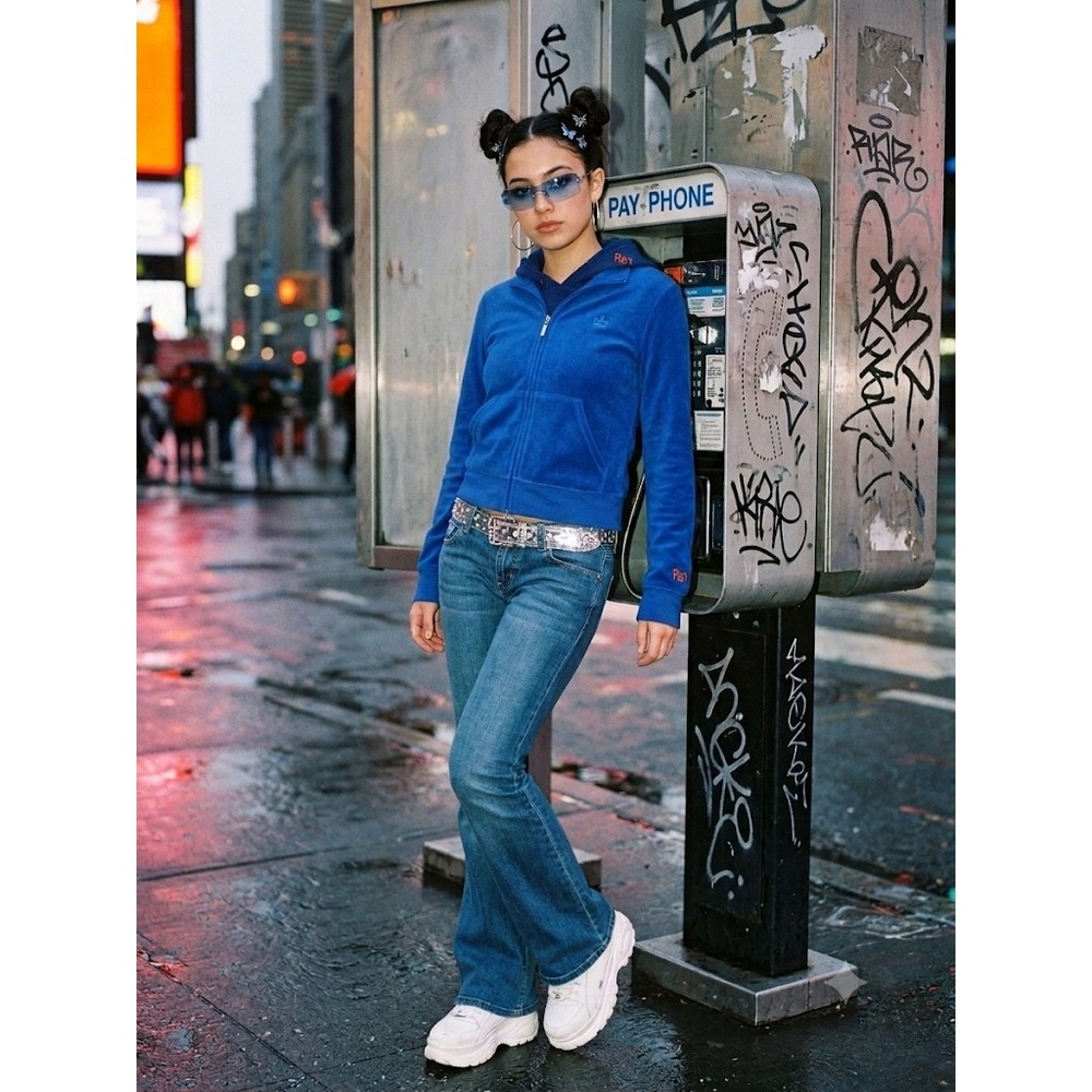 Vintage Juicy by Juicy Couture Royal Blue Terry Cloth Track Jacket - Size L